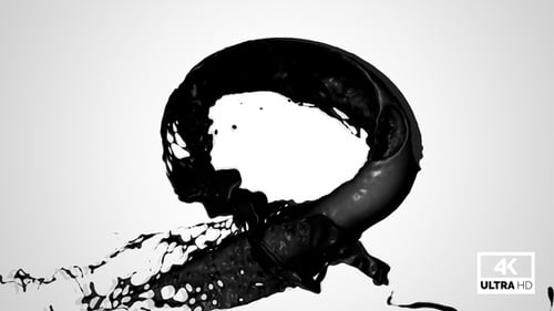 Dynamic Black Fluid Splash Reveal Transition