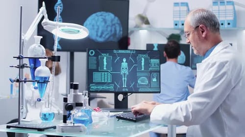 Scientist Working in Modern Medical Research Laboratory