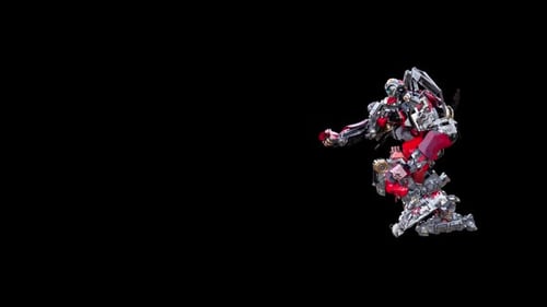 Futuristic 3D Robot Performing Animated Dance