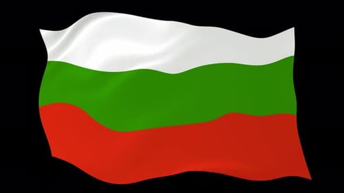 Realistic Waving Bulgarian Flag Animation