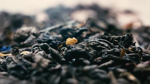 Dried Green Tea Macro