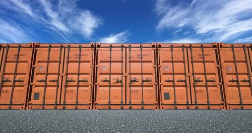 Animated 3D Shipping Container Doors Reveal