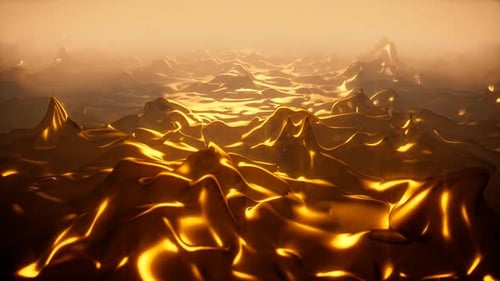 Goldene Flüssigkeit Landschaft