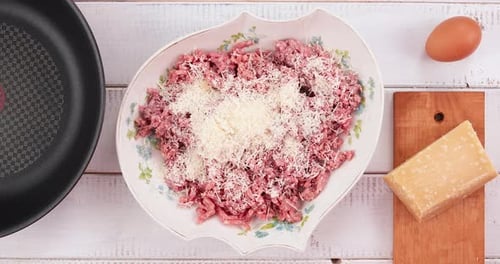 Ground Meat with Cheese, Parsley, and Egg