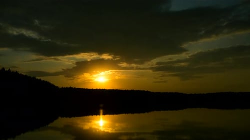 Mond über dem Wald