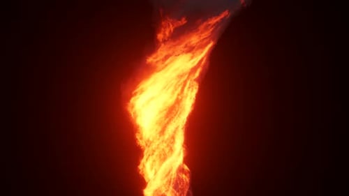 Dynamic Swirling Fire and Smoke Vortex Effect