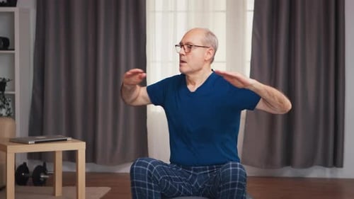 Elderly Man Exercising