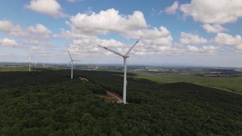 Wind Turbine Rotating