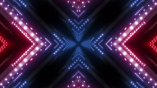 4k Red & Blue Dots Lights Loop 2