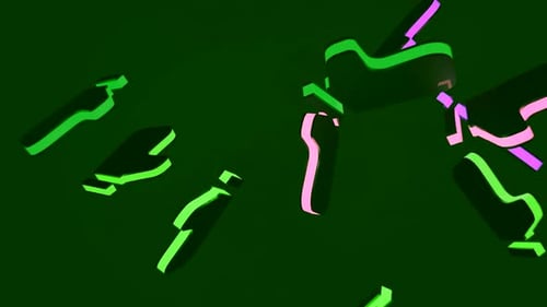 Neon Thumbs Up and Down Social Media Icons Animation