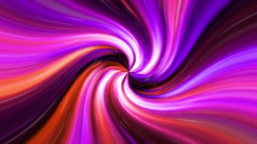 Abstract Swirling Purple and Orange Light Tunnel Background