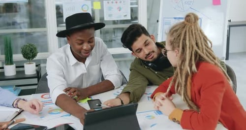 Diverse Business Team Meeting Around Table