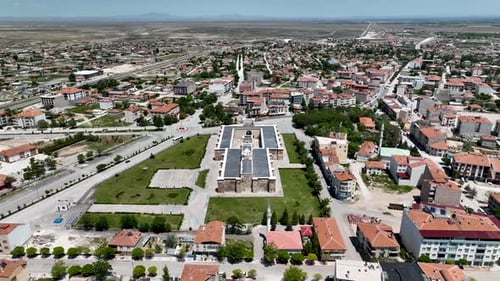 Old City in Turkey aerial view 4 K
