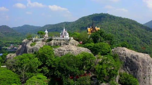 Vista aérea de Wat Phra Phutthachai em Saraburi Tailândia