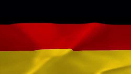 Waving German Flag Seamless Loop Animation