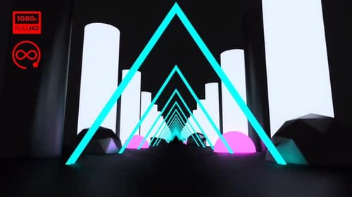 Triangle Neon Loop Road