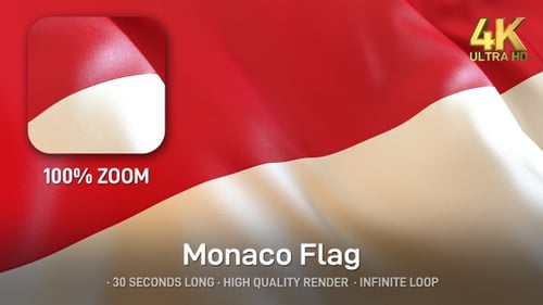 Monaco Flag - 4K