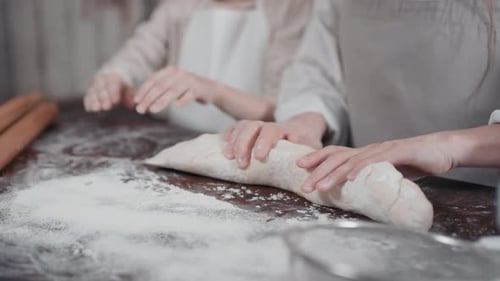 Hands Forming Bread Shape