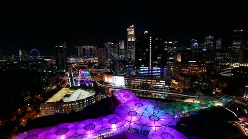Time lapse of Building in Singapore city