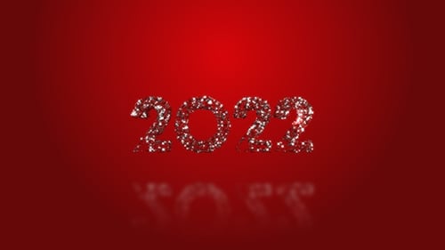 Glittery Christmas Tree and New Year Countdown Animation