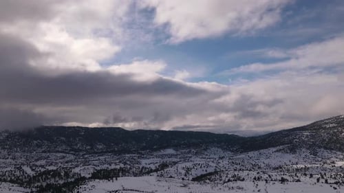 Winter Timelapse On Mountain