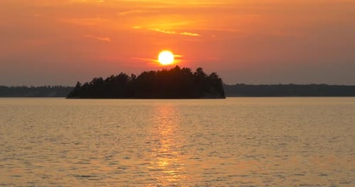 Sky at sunset over a lake