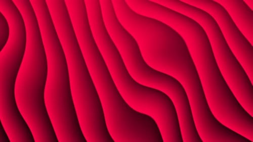 Abstract Fluid Red Wavy Lines Seamless Loop Background