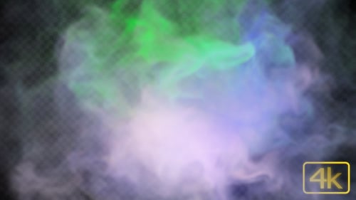 Abstract Colorful Fluid Smoke Transition