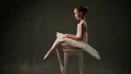 Young Ballet Dancers in Studio