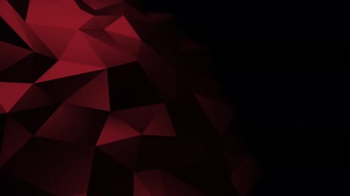 Abstract Red Geometric Polygonal Background Loop