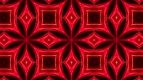 Red Kaleidoscope Loop 4K 13