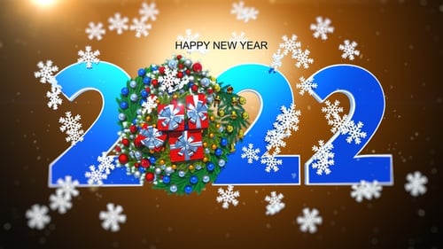 Festive Holiday Gifts and Wreath Animation for New Year Greeting