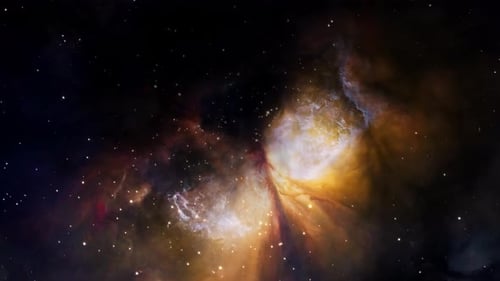 Vibrant Deep Space Nebula with Twinkling Stars Background