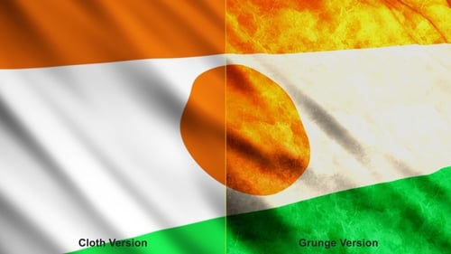 Realistic Waving Flag of Niger