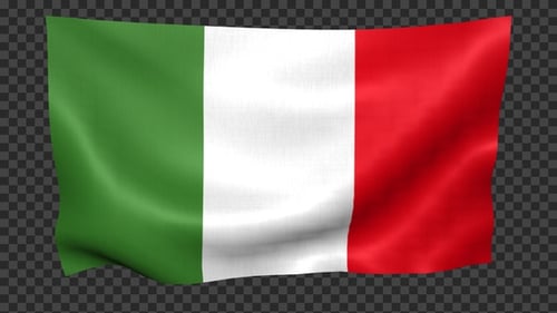 Flagge Italien wehend geschleift