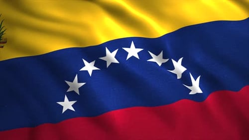 Realistic Waving Venezuela Flag Background Seamless Loop
