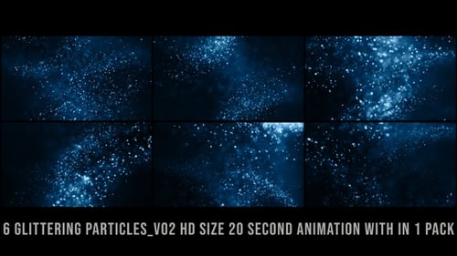 Glittering Particles Blue Pack V02