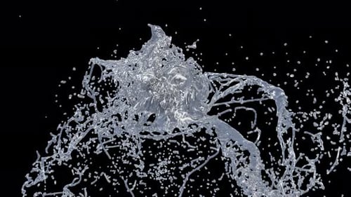 Abstract Water Splash Fluid Element Explosion
