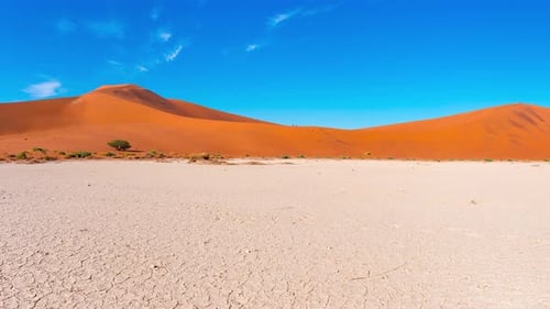 Panorama on colorful sand dunes and scenic landscape in the Namib desert, Namibia, Africa
