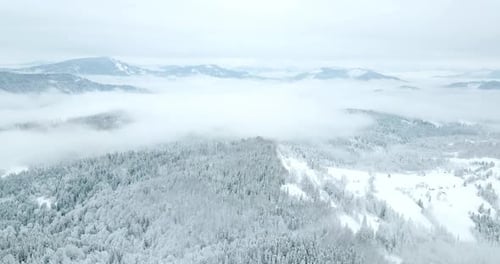 From Great Heigh Fairytale Mountain Landscape Snow Covered Alpine Sharp Peaks