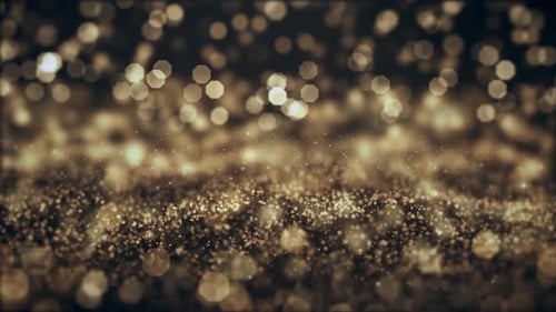 Flowing Golden Particles Background for Celebrations and Awards