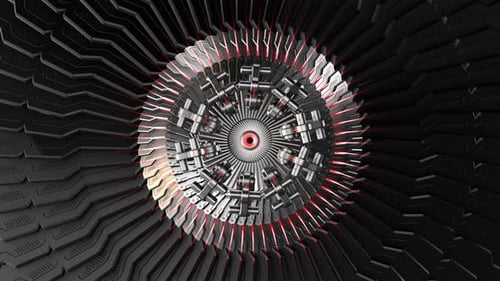 3D-Rendering der Zukunftstechnologie, Hintergrund des Sicherheitskonzepts. Loop 4K.