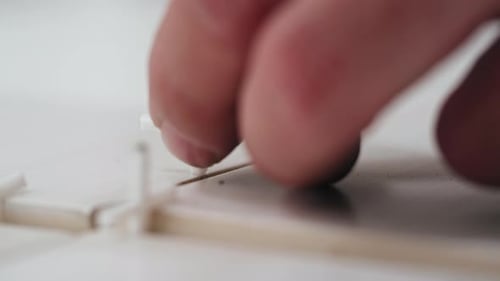 Placing a Tile Spacer Close Up