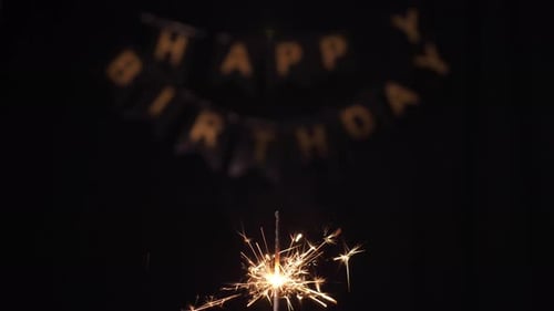 Lighting Sparkler for a Joyful Birthday Celebration