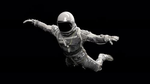 Astronaut schwebt im Weltraum