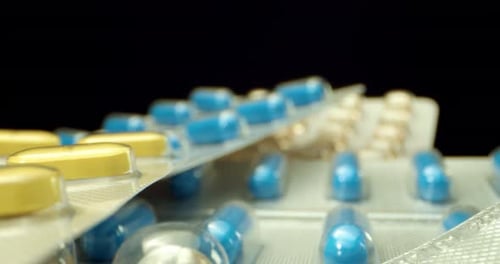 Pills close up macro 4k