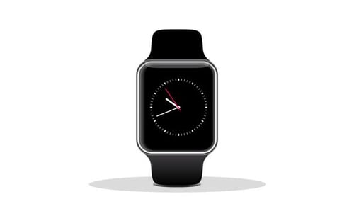 Modern Smartwatch Animated Clock Face Motion Graphic