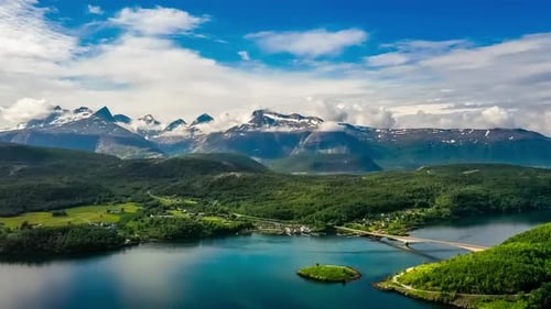 Beautiful Nature Norway Natural Landscape. Whirlpools of the Maelstrom of Saltstraumen, Nordland