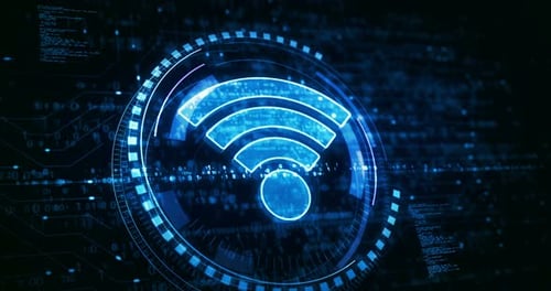 Wifi mobile network communication symbol digital concept