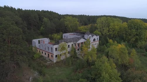Big abandoned house in the forest 02